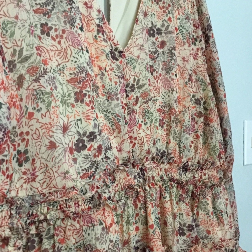 Torrid Floral Midi Dress - Pink and Cream - Picture 6 of 7
